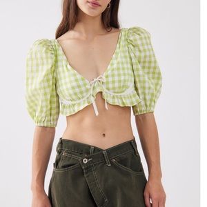 For love and lemons Maureen gingham crop top